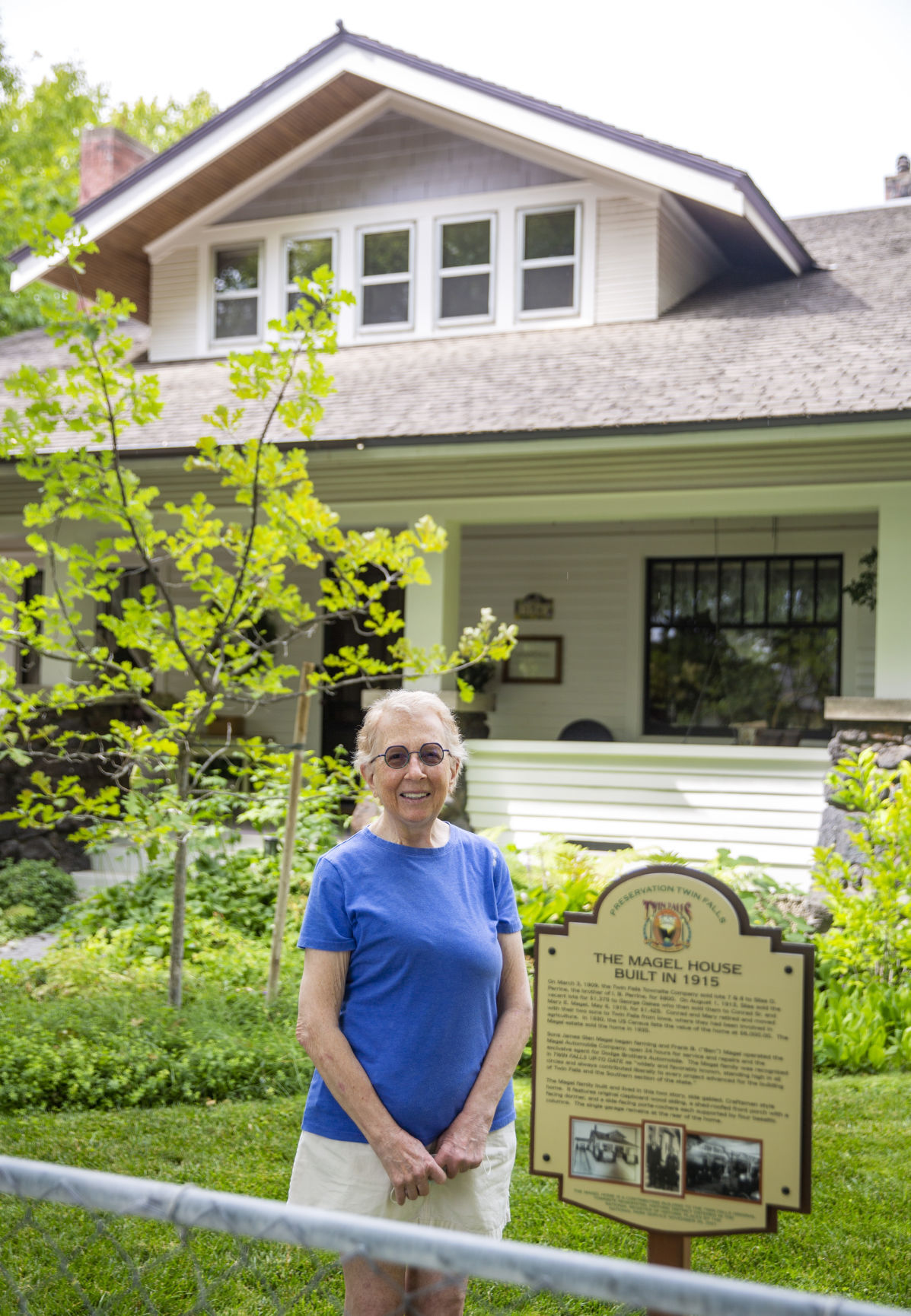 Historical sign at the Magel House